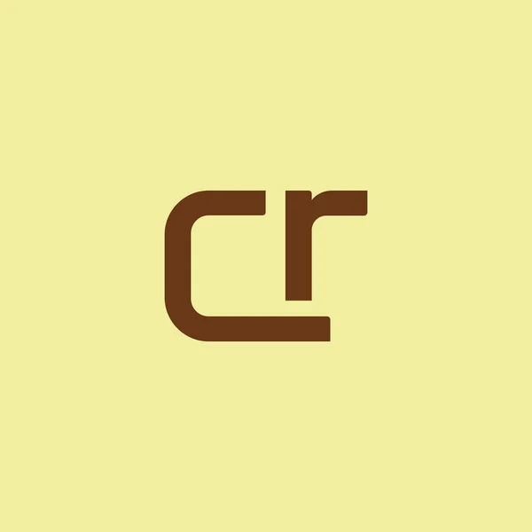 Verbundenes Logo mit Buchstaben cr — Stockvektor