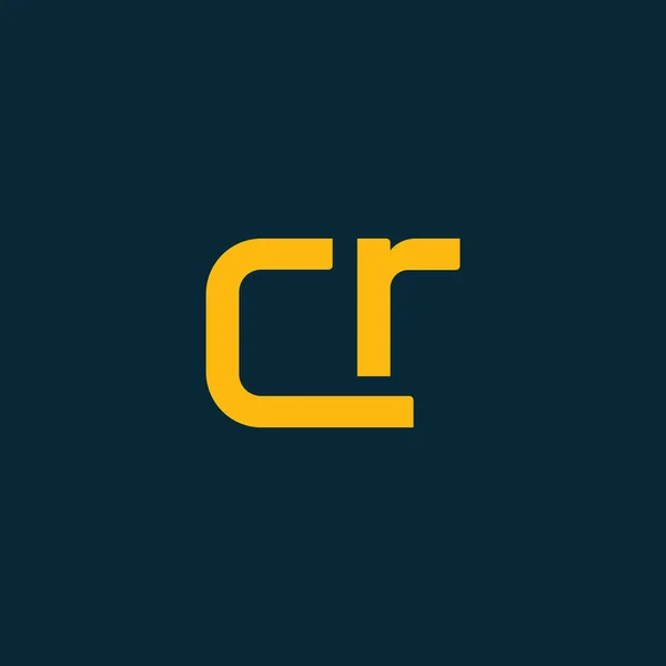 Logo connecté avec lettres CR — Image vectorielle