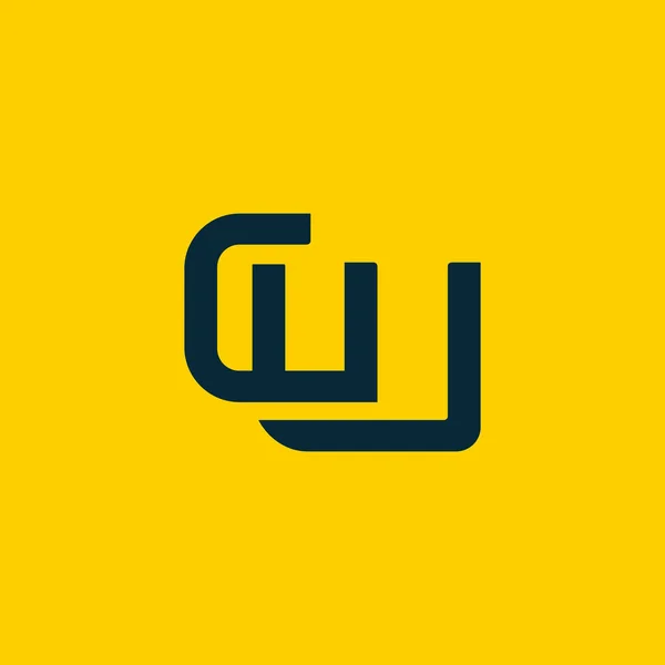 Logo połączone z listów Cw — Wektor stockowy