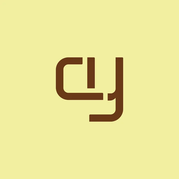 Csatlakoztatott logót irodalom Cy — Stock Vector