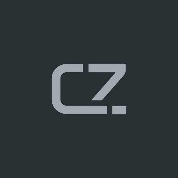 Harfler Cz ile bağlantılı logo — Stok Vektör