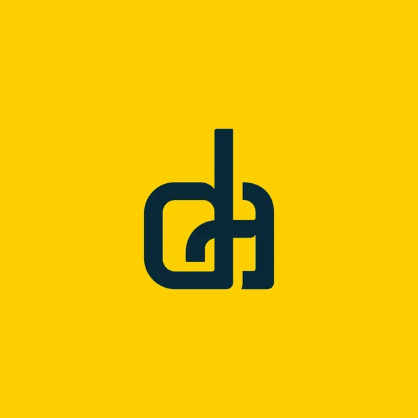 Mektupları Da bağlı logolu — Stok Vektör