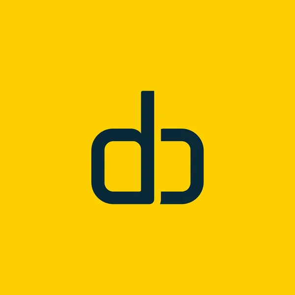 Verbundenes Logo mit Buchstaben db — Stockvektor