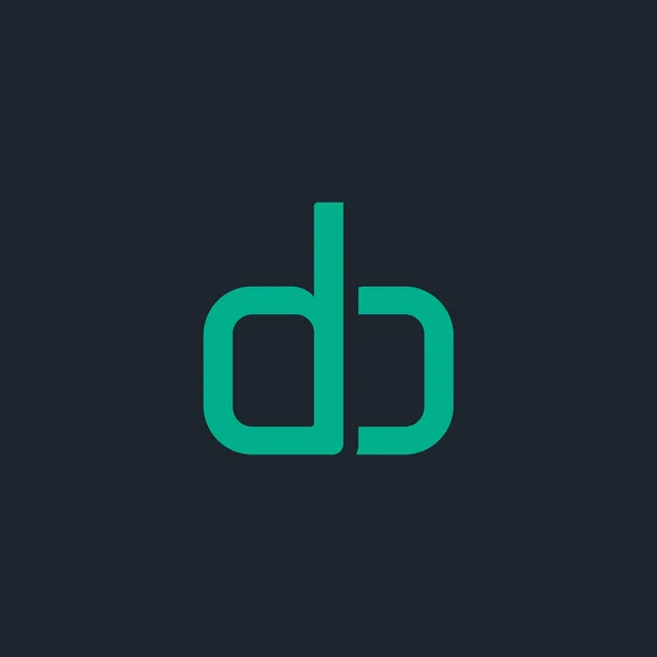 Csatlakoztatott logó és a betűk Db — Stock Vector