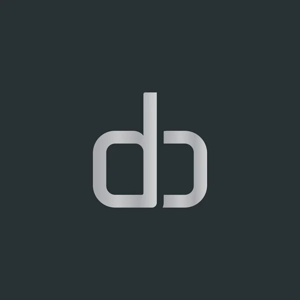 Logotipo conectado com letras DB — Vetor de Stock
