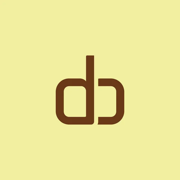 Connected logo with letters DB — Wektor stockowy