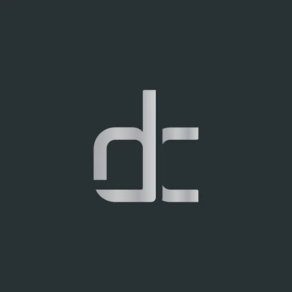 文字は、Dc に接続しているロゴ — ストックベクタ