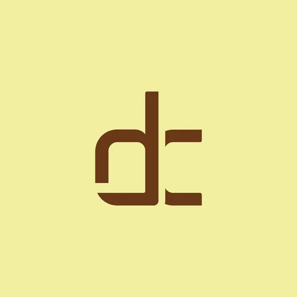 Logo connecté avec lettres DC — Image vectorielle