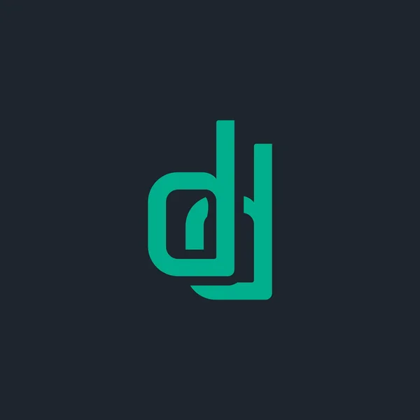 Verbonden logo met brieven Dd — Stockvector