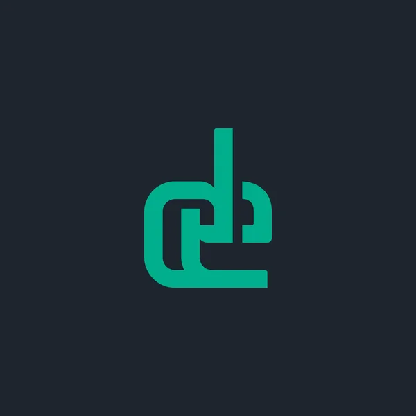 Připojené logo s dopisy De — Stockový vektor