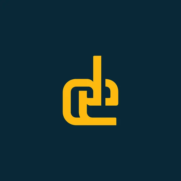 Verbonden logo met De letters — Stockvector