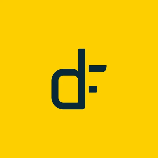 Logotipo conectado com letras DF —  Vetores de Stock