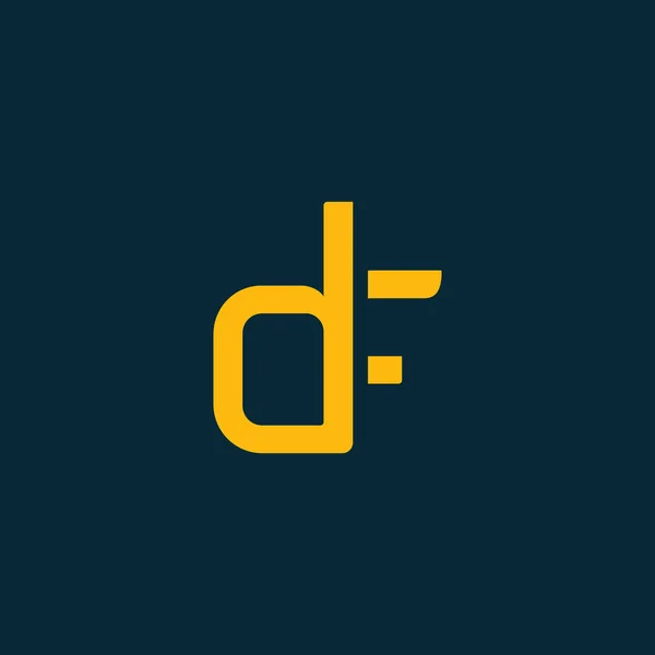 Verbundenes Logo mit Buchstaben df — Stockvektor