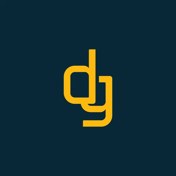 Logo connecté avec lettres DG — Image vectorielle