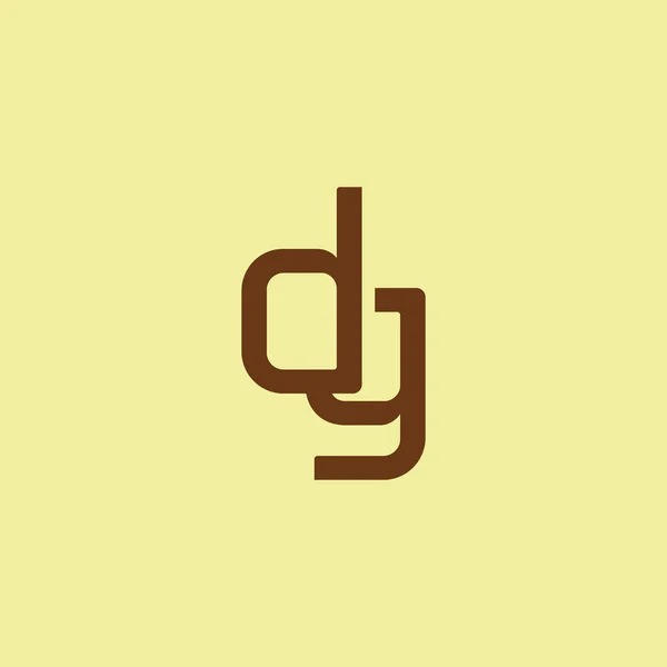 Connected logo with letters DG — Wektor stockowy