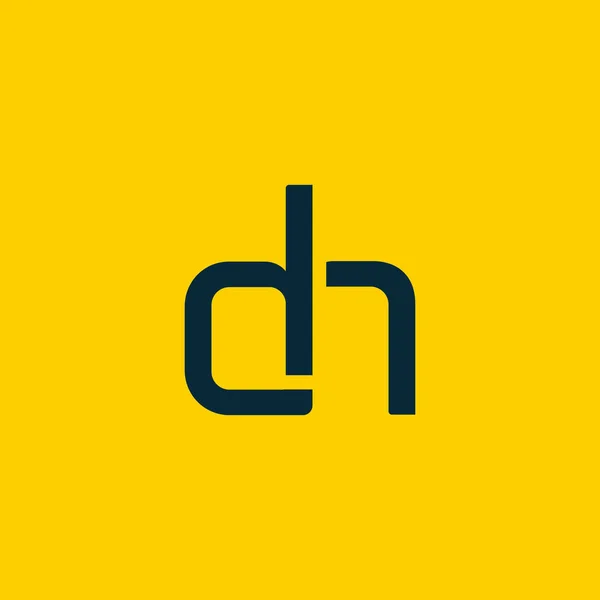 Dh harflerle bağlı logosu — Stok Vektör