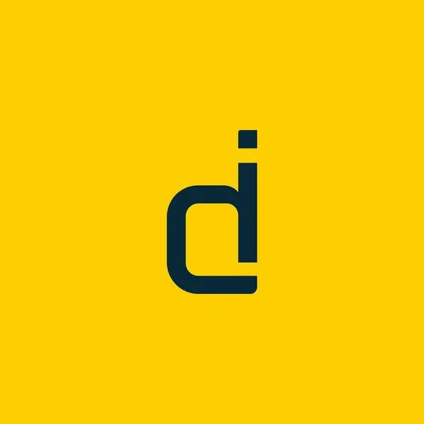Logotipo conectado com letras DI — Vetor de Stock
