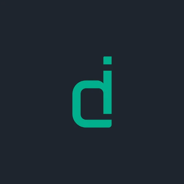 Logo connecté avec lettres DI — Image vectorielle