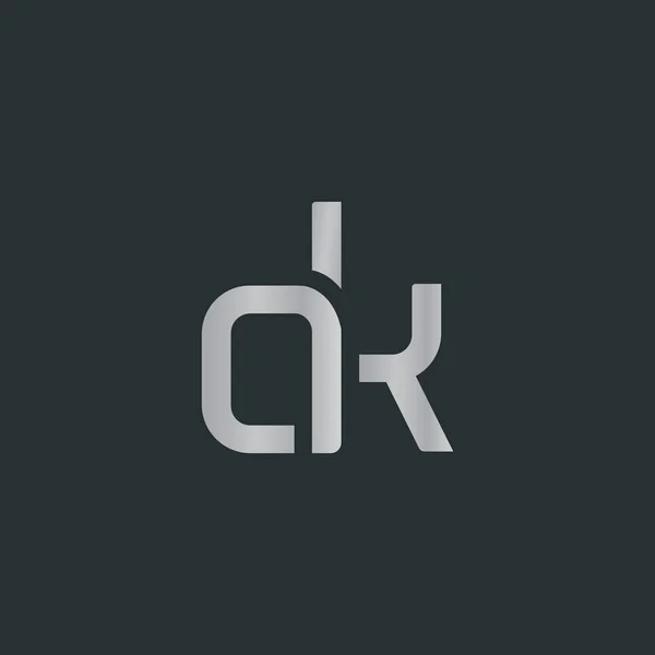 Verbundenes Logo mit Buchstaben dk — Stockvektor