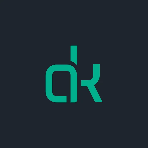 Logo tersambung dengan huruf DK - Stok Vektor