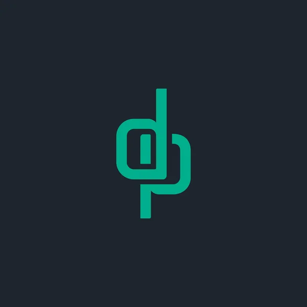 Logotipo conectado com letras DP — Vetor de Stock