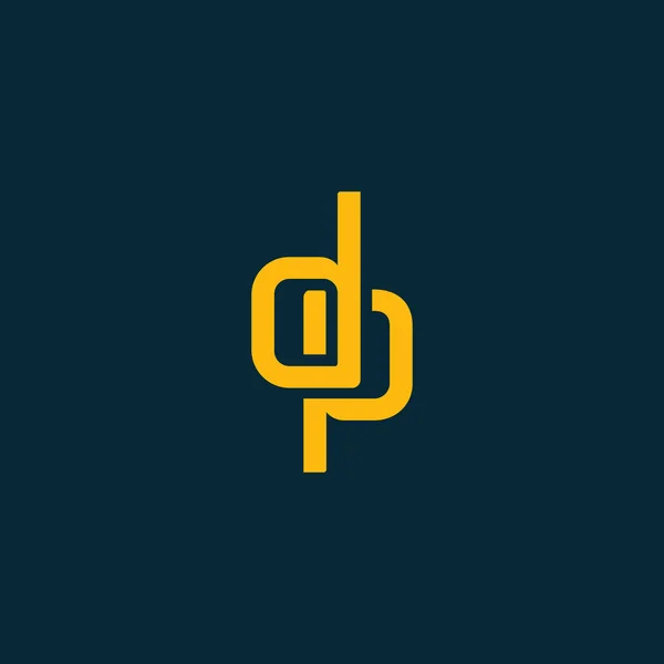 Logotipo conectado com letras DP —  Vetores de Stock