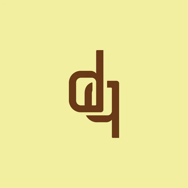 Csatlakoztatott logó és a betűk Dq — Stock Vector