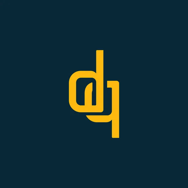 Anslutna logotyp med bokstäver Dq — Stock vektor