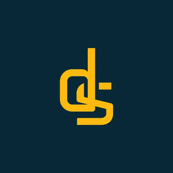 Logo connecté avec lettres DS — Image vectorielle