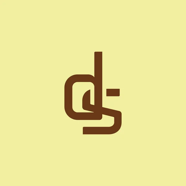 Csatlakoztatott logó és a betűk Ds — Stock Vector