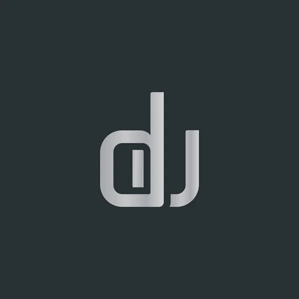 Logo connecté avec lettres DU — Image vectorielle