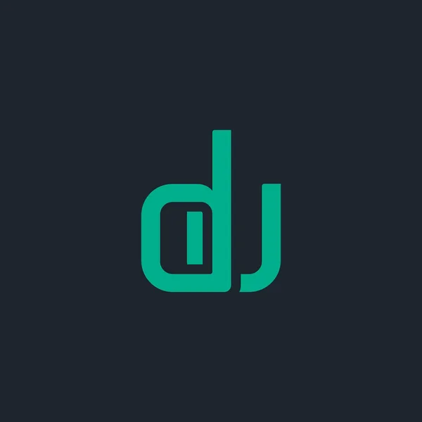 Csatlakoztatott logó és a betűk Du — Stock Vector