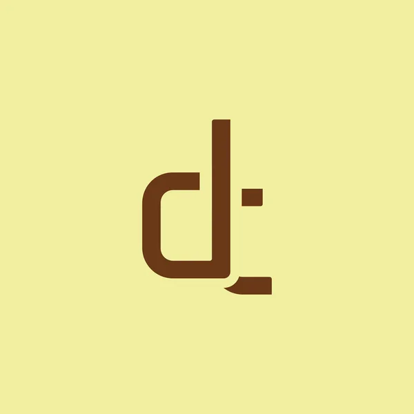 Verbonden logo met letters Dt — Stockvector