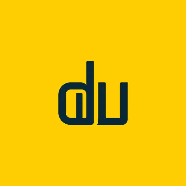 Logotipo conectado con letras DW — Vector de stock