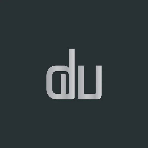 Verbundenes Logo mit Buchstaben dw — Stockvektor