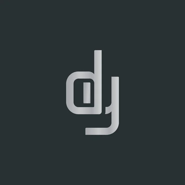 Logotipo conectado con letras DY — Vector de stock
