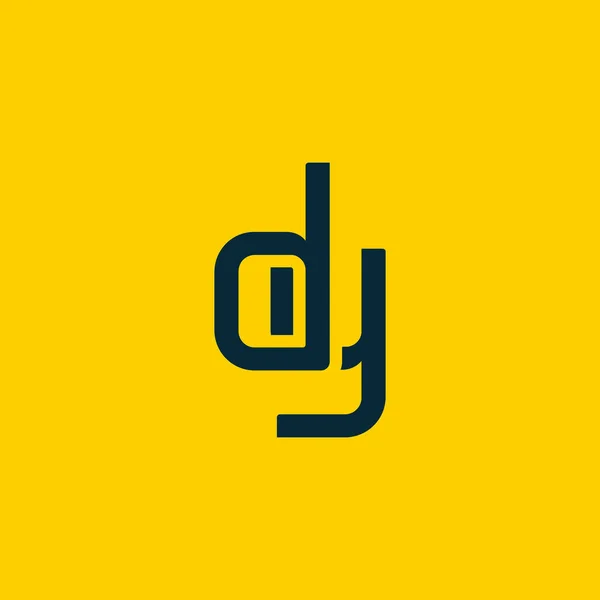 Dy harflerle bağlı logosu — Stok Vektör