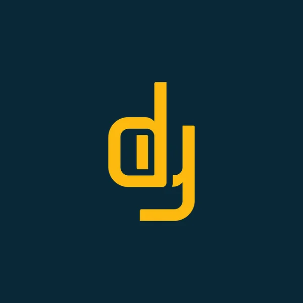 Csatlakoztatott logó betűk Dy — Stock Vector