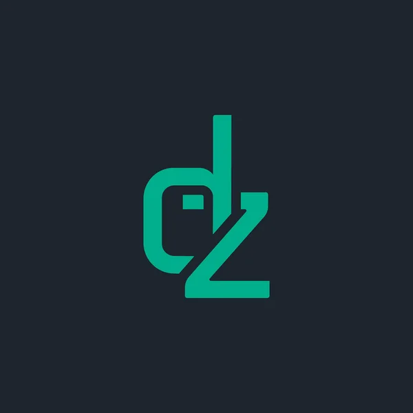 Logo collegato con lettere DZ — Vettoriale Stock