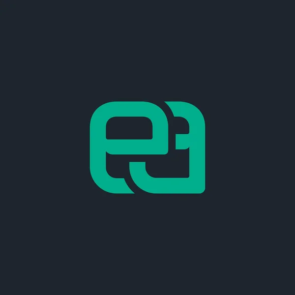 Verbonden logo met brieven Ea — Stockvector