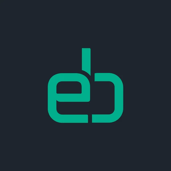 Logotipo conectado com letras EB — Vetor de Stock