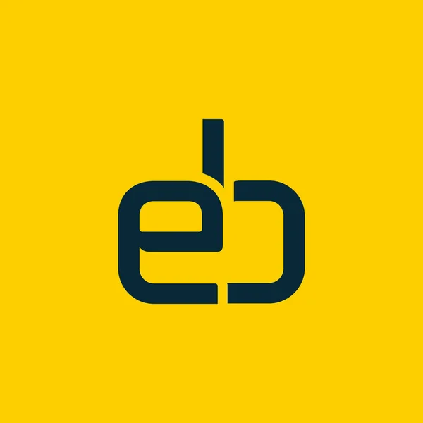Logo conectado con letras EB — Vector de stock