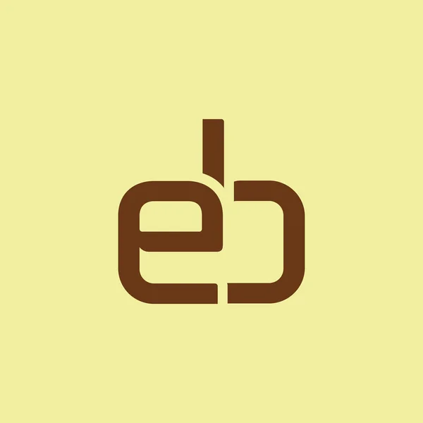 连接的标识与字母 Eb — 图库矢量图片