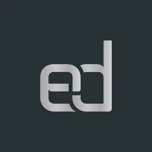 Harfler Ed ile bağlantılı logo — Stok Vektör