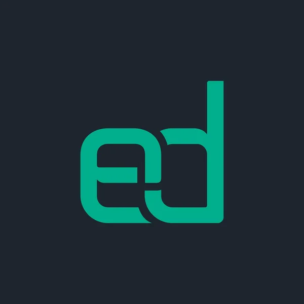 Logotipo conectado con letras ED — Vector de stock