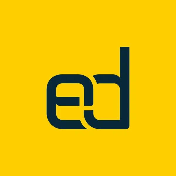 Anslutna logotyp med bokstäver Ed — Stock vektor