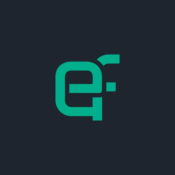 Logotipo conectado com letras EF — Vetor de Stock