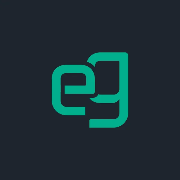 Logotipo conectado com letras EG — Vetor de Stock