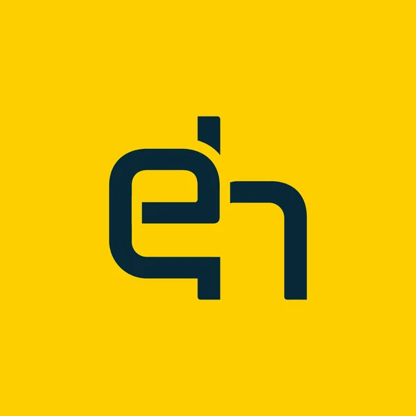 Logo conectado con letras EH — Vector de stock