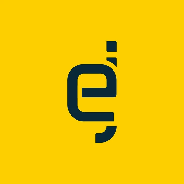 Logotipo conectado com letras EJ — Vetor de Stock
